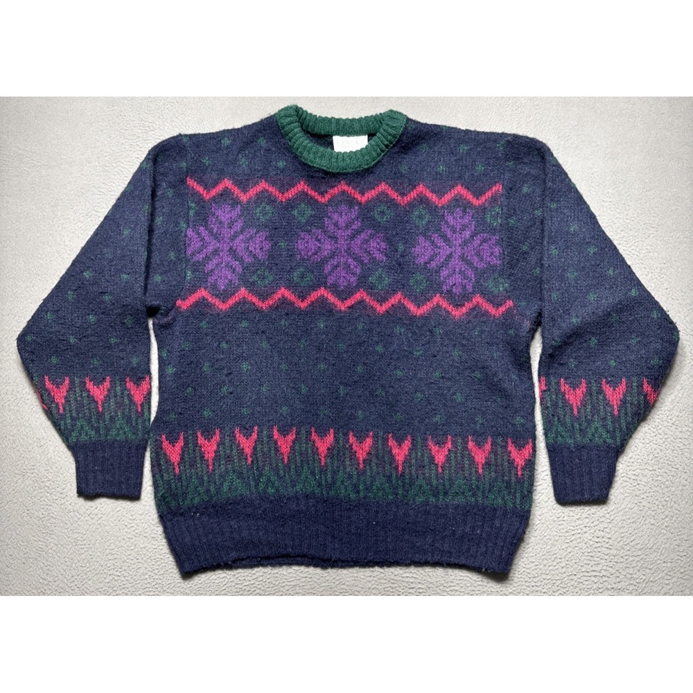 Vintage ALAFOSS Icewool Iceland Sweater Womens Small Fair‎ Isle Nordic Pullover